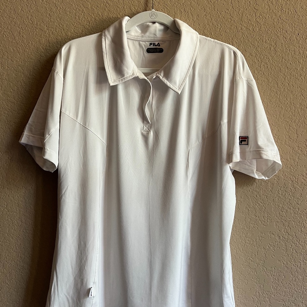 Fila. White polo shirt. 2XL